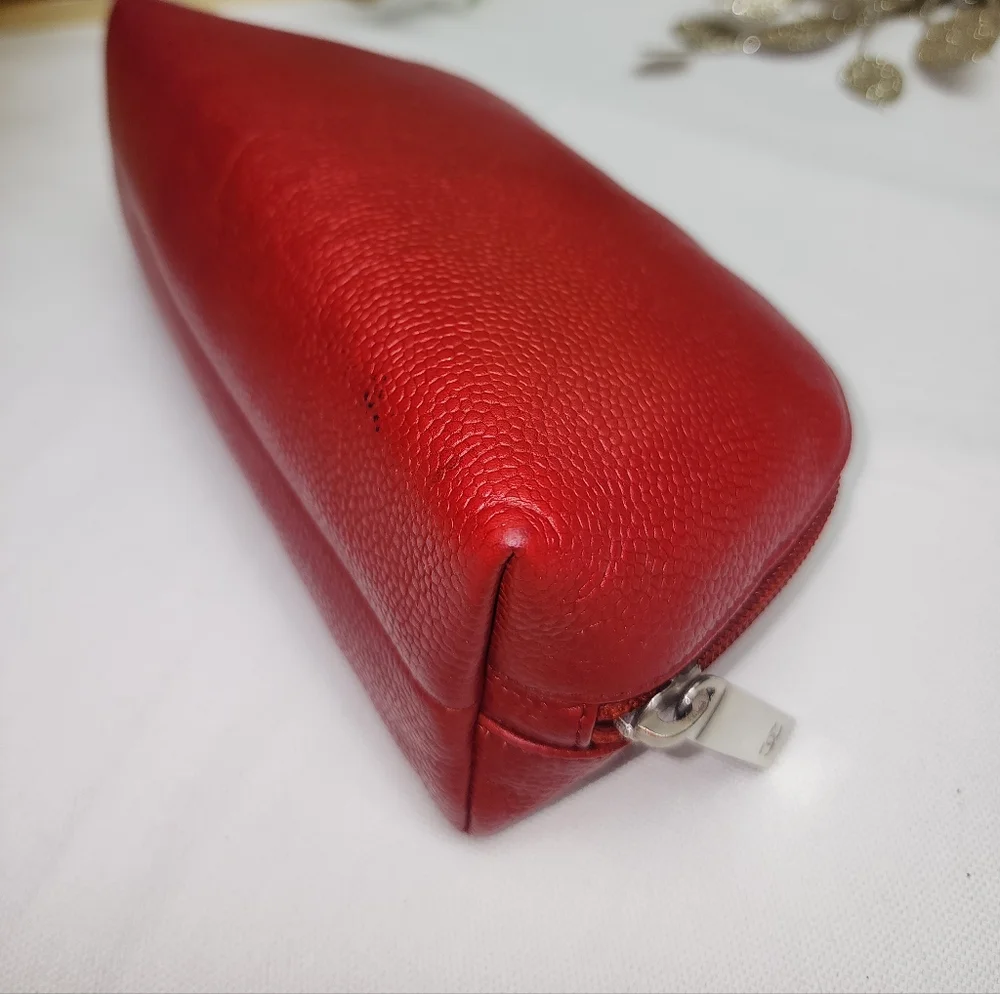 Authentic Chanel Timeless CC Caviar Leather Pouch